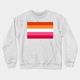 Lesbian Pride Flag (Orange-Pink 5-Stripe Variant) Crewneck Sweatshirt